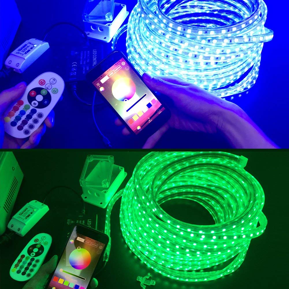 AC110/220V 750/1500W, PWM LED Bluetooth Music Time RGB Wireless IR 24 keys Infrared Remote Controller, For 164 or 328Ft RGB 5050 High Voltage led strip lights AC110/220V 750/1500W, PWM LED Bluetooth Music Time RGB Wireless IR 24 keys Infrared Remote Controller, For 164 or 328Ft RGB 5050 High Voltage led strip lights